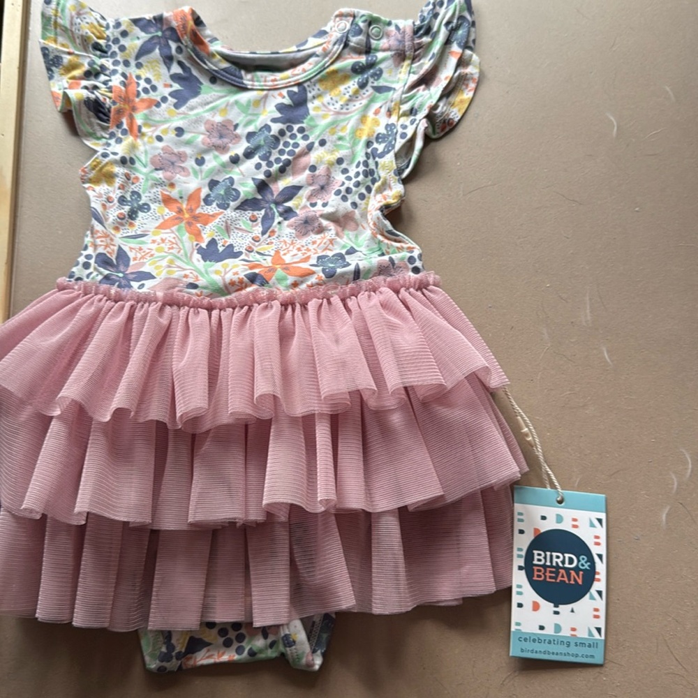 Tulle skirt bodysuit